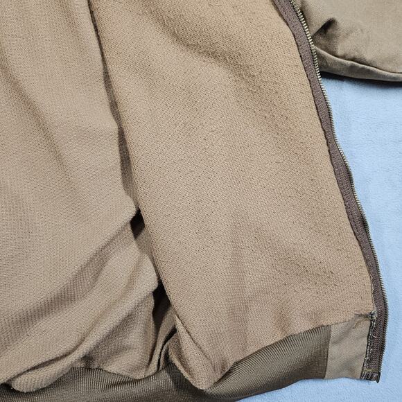 Vintage Red Kap Canvas Jacket Mens Large Hooded Full Zip Workwear Brown Tan Duck - Picture 10 of 13